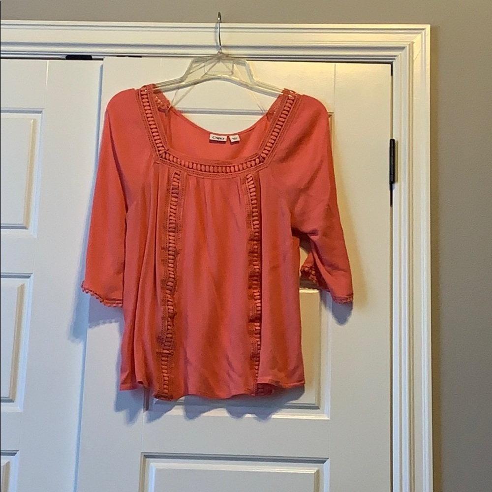 Coral blouse